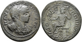 PHRYGIA. Diocleia. Elagabalus, 218-222. Tetrassarion (Bronze, 30 mm, 16.06 g, 12 h). Μ ΑΥΡ ΑΝΤΩΝΙΝΟϹ ΑΥΓ Laureate and cuirassed bust of Elagabalus to ...