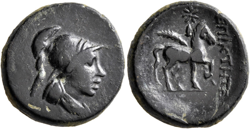 PHRYGIA. Epikteteis. 2nd-1st century BC. AE (Bronze, 19 mm, 7.48 g, 12 h). Drape...