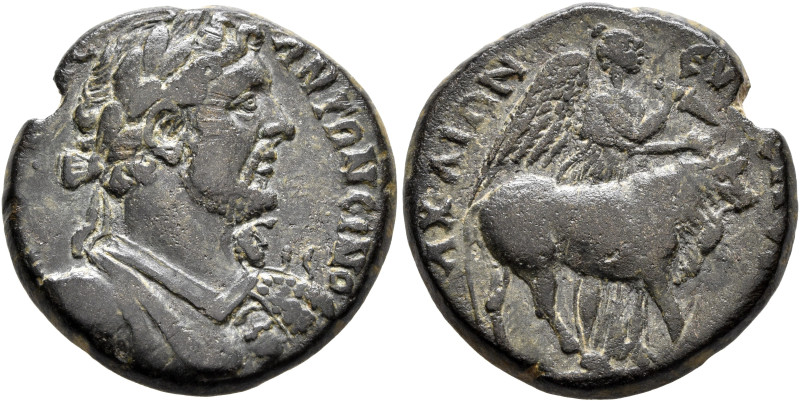 PHRYGIA. Eumeneia. Antoninus Pius, 138-161. Triassarion (Bronze, 22 mm, 9.24 g, ...