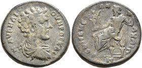 PHRYGIA. Eumeneia. Marcus Aurelius, as Caesar, 139-161. Diassarion (Orichalcum, 23 mm, 9.34 g, 12 h), circa 139-146. Μ ΑVΡΗΛΙ ΟVΗΡΟϹ ΚΑΙ Bare-headed, ...