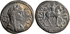 PHRYGIA. Hierapolis. Pseudo-autonomous issue. Diassarion (Bronze, 23 mm, 6.73 g, 7 h), 2nd century AD. ΓЄΡΟVϹΙΑ Laureate, veiled and draped bust of th...