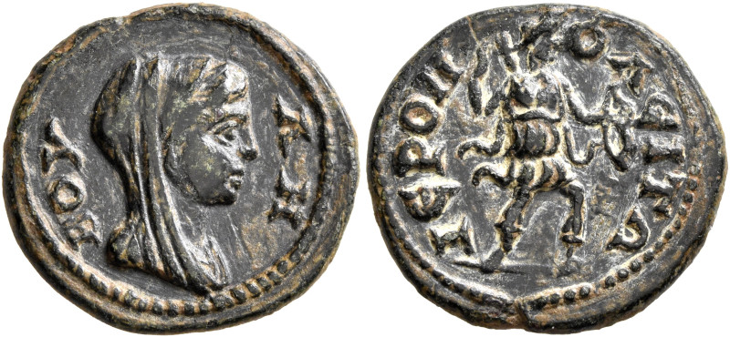 PHRYGIA. Hieropolis. Pseudo-autonomous issue. Hemiassarion (Bronze, 18 mm, 3.78 ...