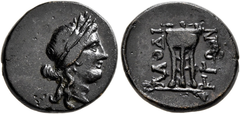PHRYGIA. Laodicea ad Lycum, circa 133-67 BC. AE (Bronze, 15 mm, 3.10 g, 1 h). La...