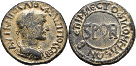 PHRYGIA. Philomelium. Philip I, 244-249. 'Sestertius' (Bronze, 30 mm, 18.12 g, 12 h), Markos, son of Nestor. ΑΥΤ Κ Μ ΙΟΥΛΙΟϹ ΦΙΛΙΠΠΟϹ ϹЄΒ Laureate, dr...