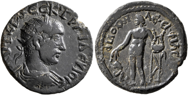 PHRYGIA. Philomelium. Trajan Decius, 249-251. Diassarion (Bronze, 22 mm, 5.60 g,...