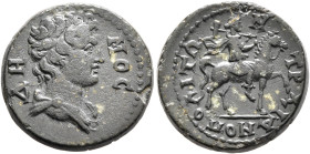 PHRYGIA. Trajanopolis. Pseudo-autonomous issue. Assarion (Bronze, 18 mm, 5.20 g, 2 h), time of Hadrian, 117-138. ΔΗΜΟϹ Draped bust of the youthful Dem...