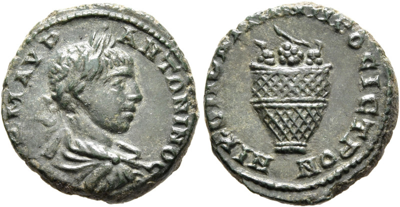 MOESIA INFERIOR. Nicopolis ad Istrum. Elagabalus, 218-222. Hemiassarion (Bronze,...