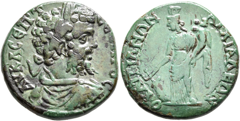 THRACE. Anchialus. Septimius Severus, 193-211. Tetrassarion (Bronze, 26 mm, 12.7...