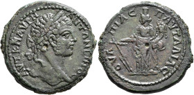 THRACE. Pautalia. Caracalla, 198-217. Tetrassarion (Bronze, 29 mm, 17.33 g, 6 h). AYT K M AYPH ANTΩNEINOC Laureate head of Caracalla to right. Rev. OY...
