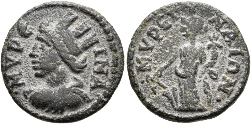 AEOLIS. Myrina. Pseudo-autonomous issue. Assarion (?) (Bronze, 17 mm, 3.17 g, 6 ...