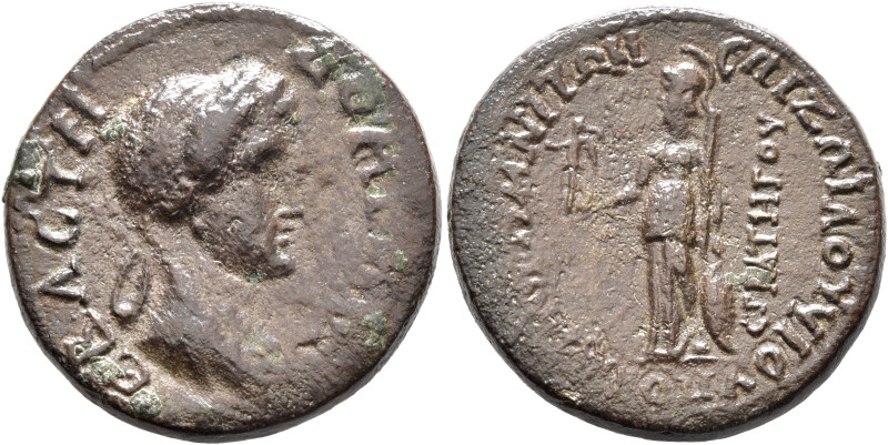 AEOLIS. Temnus. Domitia, Augusta, 82-96. Diassarion (Bronze, 24 mm, 9.28 g, 12 h...