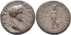 AEOLIS. Temnus. Domitia, Augusta, 82-96. Diassarion (Bronze, 24 mm, 9.28 g, 12 h), Zoilos, strategos and son of the city. ΔΟΜΙΤ[ΙΑ Ϲ]ЄΒΑϹΤΗ Draped bus...
