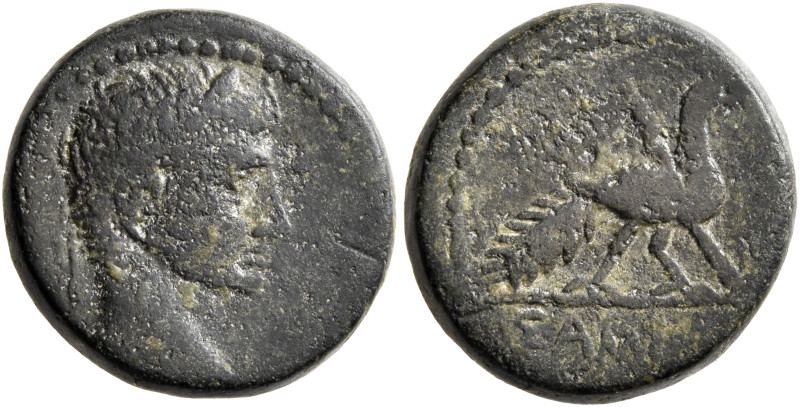 ISLANDS OFF IONIA, Samos. Augustus, 27 BC-AD 14. Assarion (Bronze, 16 mm, 4.73 g...