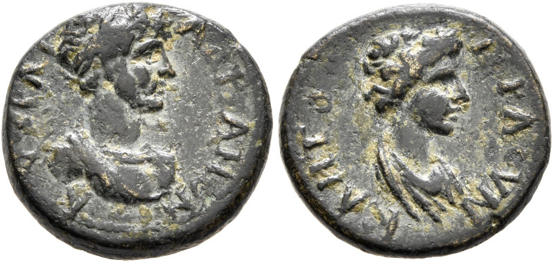 LYDIA. Stratonicaea-Hadrianopolis. Hadrian, 117-138. Hemiassarion (Bronze, 15 mm...