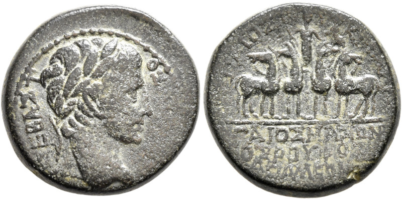 PHRYGIA. Apameia. Augustus, 27 BC-AD 14. Assarion (Bronze, 19 mm, 6.14 g, 12 h),...