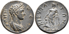 PHRYGIA. Cibyra. Pseudo-autonomous issue. Diassarion (Bronze, 20 mm, 6.36 g, 6 h), time of Hadrian, 117-138. ΘЄΑ ΡΩΜΗ Turreted and draped bust of Roma...