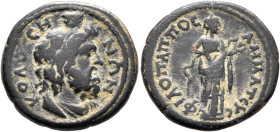 PHRYGIA. Colossae. Pseudo-autonomous issue. Assarion (Bronze, 20 mm, 5.04 g, 6 h), Ti. Asinios Philopappos, grammateus, time of Antoninus Pius, 138-16...