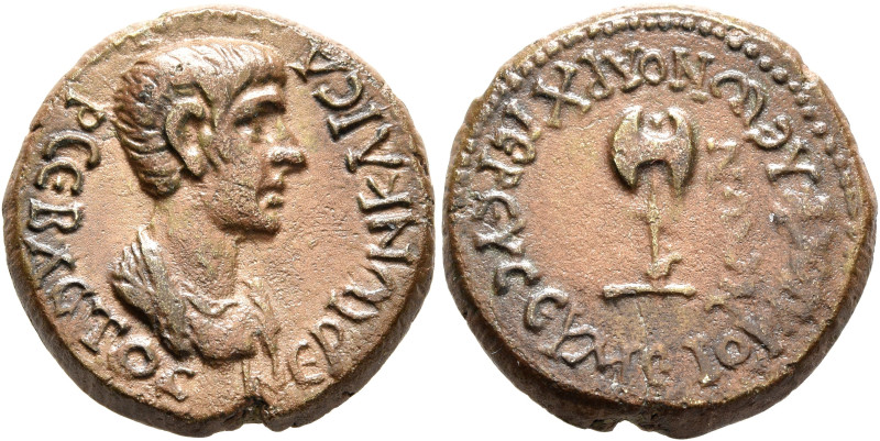 PHRYGIA. Eumeneia. Nero, 54-68. Assarion (Bronze, 19 mm, 6.07 g, 12 h), Ioulios ...