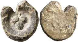 ASIA MINOR. Uncertain. 2nd-3rd centuries. Tessera (Lead, 15 mm, 3.81 g). Bunch of grapes. Rev. Blank. Cf. Leu Numismatik Web Auction 16 (2021), 3237 (...