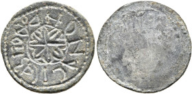 ASIA MINOR. Uncertain. 3rd-5th centuries AD. Amulet (Bronze, 17 mm, 1.37 g). ΔΗΟΝΥCΙCΑξΠΟΔ (?) Floral or stellate ornament. Rev. Blank. Very fine.

...