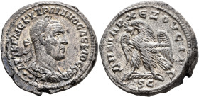 SYRIA, Seleucis and Pieria. Antioch. Trajan Decius, 249-251. Tetradrachm (Billon, 27 mm, 16.07 g, 1 h), Antiochia on the Orontes. ΑΥΤ Κ Γ ΜЄ ΚΥ ΤΡΑΙΑΝ...