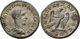 SYRIA, Seleucis and Pieria. Antioch. Herennius Etruscus, as Caesar, 249-251. Tetradrachm (Billon, 26 mm, 10.90 g, 12 h). ЄPЄNN ЄTPOY MЄ KY ΔЄKIOC KЄCA...