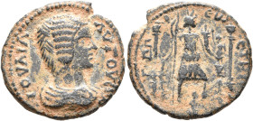 SYRIA, Decapolis. Gadara. Julia Domna, Augusta, 193-217. Diassarion (Bronze, 22 mm, 5.73 g, 12 h), CY 278 = 214/5. ΙΟVΛΙΑ ΑVΓOVCTa Draped bust of Juli...