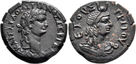 EGYPT. Alexandria. Domitian, 81-96. Diobol (Bronze, 25 mm, 8.06 g, 12 h), RY 3 = 83/4. ΑΥΤΟΚ ΚΑΙΣΑΡ ΔΟΜΙΤΙΑΝΟΣ ΣΕΒ Laureate head of Domitian to right....