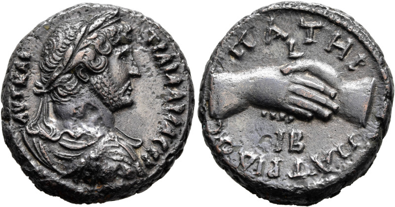 EGYPT. Alexandria. Hadrian, 117-138. Tetradrachm (Billon, 23 mm, 13.24 g, 11 h),...