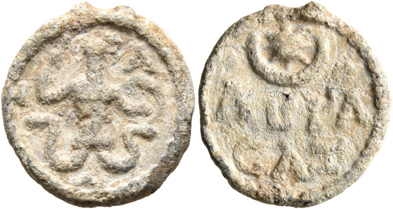EGYPT. Uncertain. Circa 2nd-4th centuries. Gnostic Tessera (Lead, 18 mm, 3.39 g,...