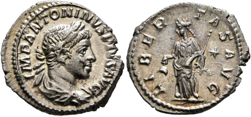 Elagabalus, 218-222. Denarius (Silver, 19 mm, 2.63 g, 6 h), Rome, 220-221. IMP A...