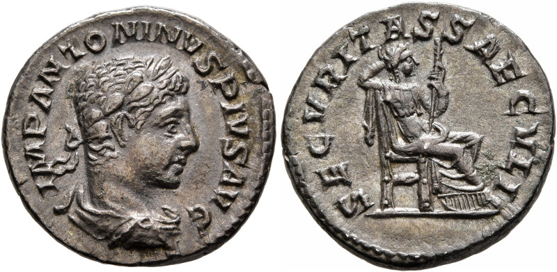 Elagabalus, 218-222. Denarius (Silver, 18 mm, 2.60 g, 1 h), Rome (?), 219. IMP A...