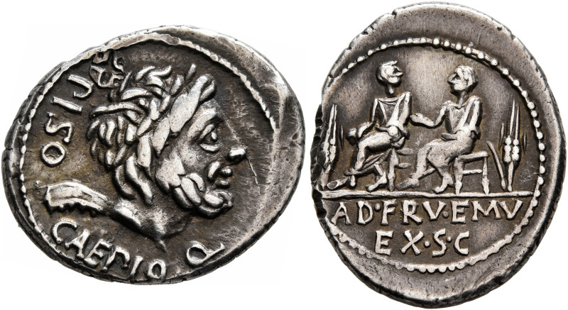 Q. Servilius Caepio, 100 BC. Denarius (Silver, 21 mm, 3.89 g, 3 h), with Calpurn...