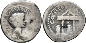 Octavian, 44-27 BC. Denarius (Silver, 20 mm, 3.52 g, 3 h), mint moving with Octavian in central or southern Italy, 36 BC. [IMP•]CAESAR•DIVI•[F•III•VIR...