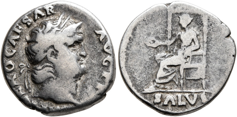Nero, 54-68. Denarius (Silver, 17 mm, 3.13 g, 6 h), Rome, 65-66. [N]ERO CAESAR A...