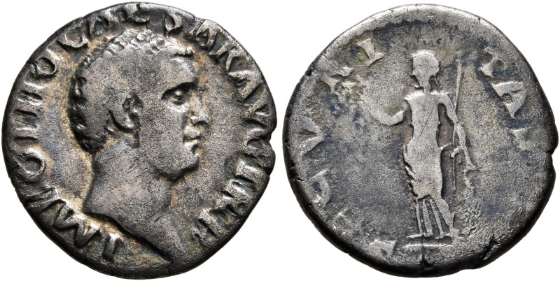 Otho, 69. Denarius (Silver, 17 mm, 3.00 g, 6 h), Rome. IMP OTHO CAESAR AVG TR P ...