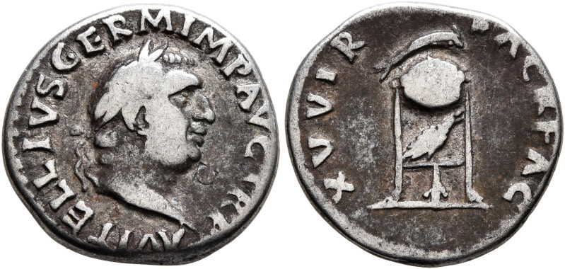 Vitellius, 69. Denarius (Silver, 17 mm, 3.10 g, 6 h), Rome, late April-20 Decemb...