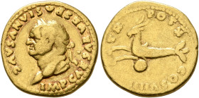 Vespasian, 69-79. Aureus (Gold, 18 mm, 7.06 g, 5 h), Rome, 79. IMP CAESAR VESPASIANVS AVG Laureate head of Vespasian to left. Rev. TR POT X COS VIIII ...