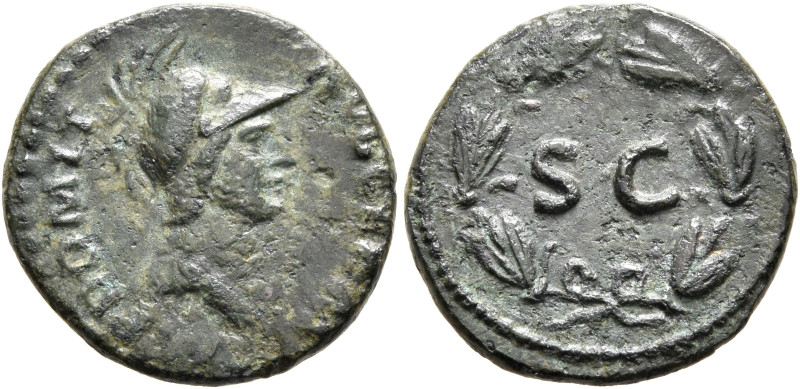 Domitian, 81-96. Quadrans (Copper, 17 mm, 2.54 g, 6 h), Rome, 84-85. IMP DOMIT A...