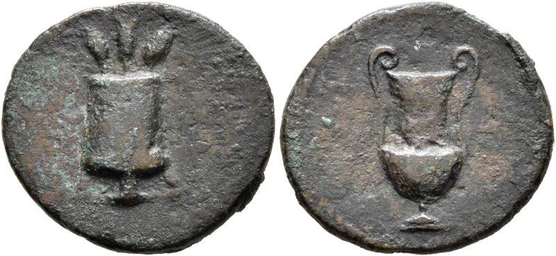 Anonymous issues, circa 1st-2nd century. Tessera (Orichalcum, 19 mm, 3.17 g, 12 ...