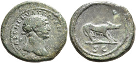 Trajan, 98-117. Semis (Orichalcum, 17 mm, 3.42 g, 6 h), Rome, circa 109. IMP CAES NERVA TRAIAN AVG Laureate head of Trajan to right, with slight drape...