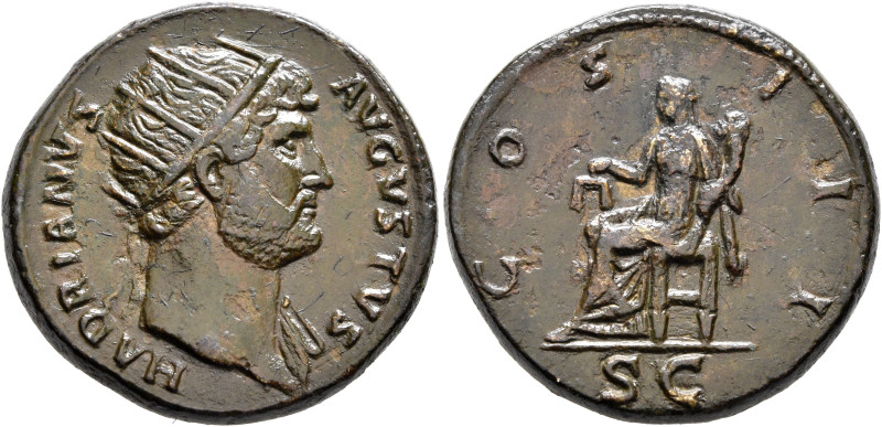 Hadrian, 117-138. Dupondius (Orichalcum, 26 mm, 14.74 g, 6 h), Rome, circa 125-1...