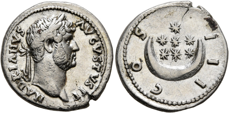 Hadrian, 117-138. Denarius (Silver, 18 mm, 3.21 g, 3 h), uncertain mint in the E...