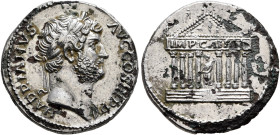 Hadrian, 117-138. Denarius (Subaeratus, 18 mm, 2.53 g, 6 h), uncertain mint in the East, circa 130-133. HADRIANVS AVG COS III P P Laureate head of Had...