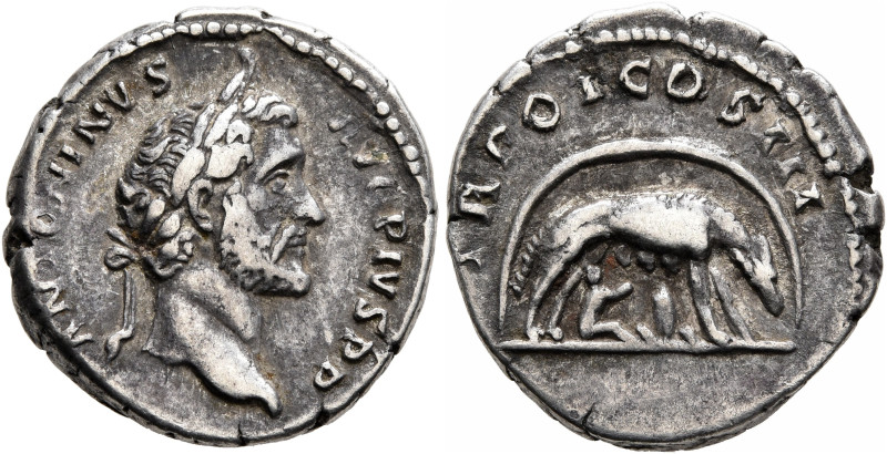 Antoninus Pius, 138-161. Denarius (Silver, 17 mm, 3.22 g, 12 h), Rome, circa 140...