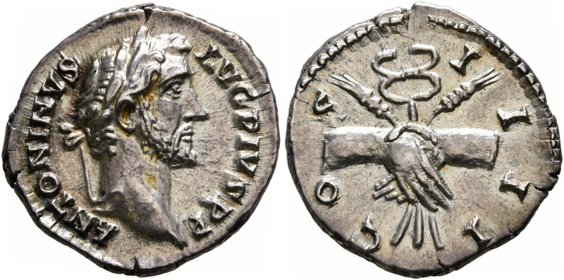 Antoninus Pius, 138-161. Denarius (Silver, 18 mm, 3.39 g, 12 h), Rome, 146. ANTO...