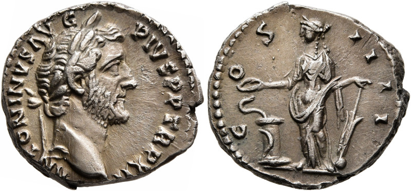 Antoninus Pius, 138-161. Denarius (Silver, 17 mm, 3.11 g, 6 h), Rome, 148-149. A...