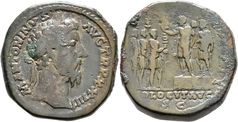 Marcus Aurelius, 161-180. Sestertius (Orichalcum, 30 mm, 29.11 g, 12 h), Rome, 1...