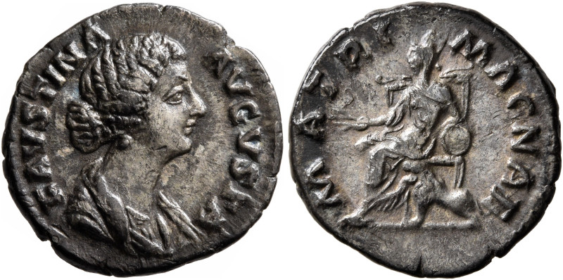 Faustina Junior, Augusta, 147-175. Denarius (Silver, 18 mm, 3.05 g, 12 h), Rome....