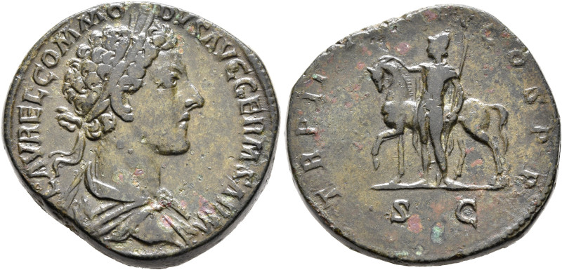 Commodus, 177-192. Sestertius (Orichalcum, 29 mm, 24.85 g, 6 h), Rome, 177. L AV...